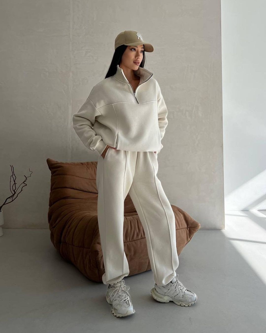 Women’s sport fleece combined outfit with high collar Lune London