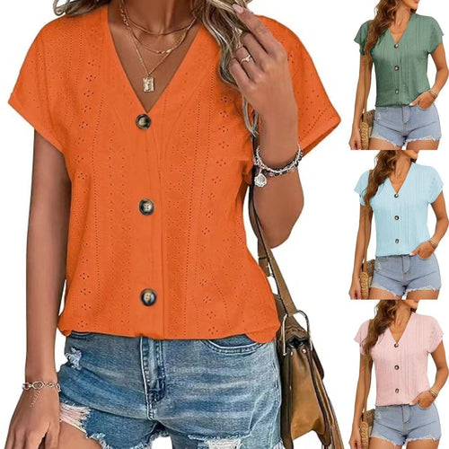 Sewn blouse for women with button placket Amarae