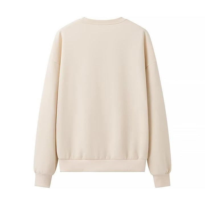 Women's sweatshirt with oversized bow appliqué and round neck Amarae