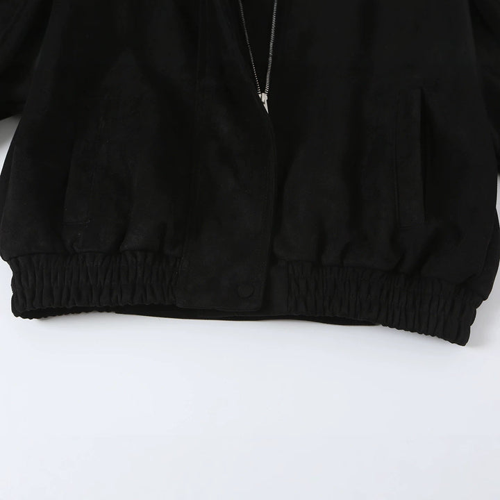 Women's Short Double-Breasted Peacoat with High Standing Collar and Shoulder Straps Amarae