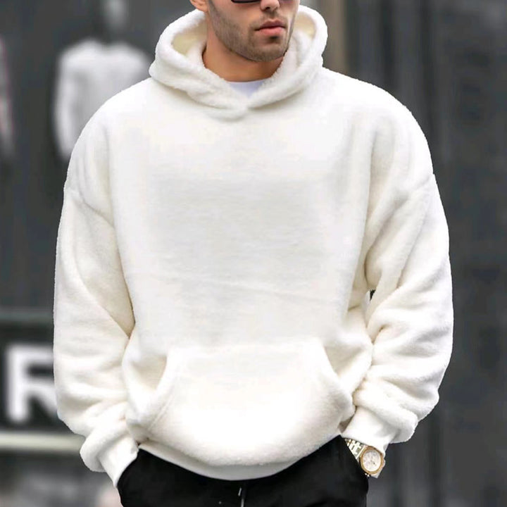 Men Comfortable Fleece Hoodie with Kangaroo Pocket Lune London