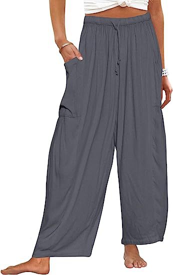 Comfortable linen pants for ladies with practical side pockets Lune London