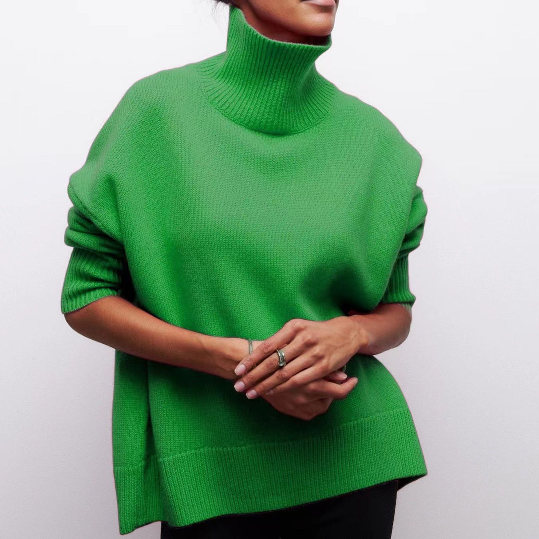 Ladies elegant turtleneck sweater with oversized cut Lune London