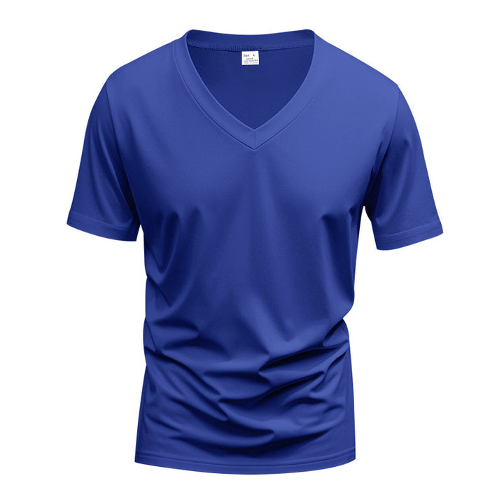 Functional T-shirt for men with V-neck in breathable material Lune London