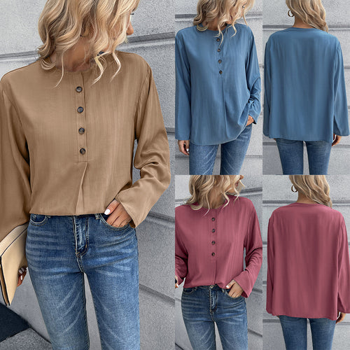 Women's Casual Shirt with Button Detail and Long Sleeves Amarae
