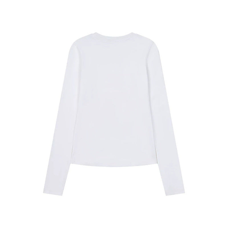 Women's Long Sleeve Shirt with Decorative Cord and Button Application Amarae