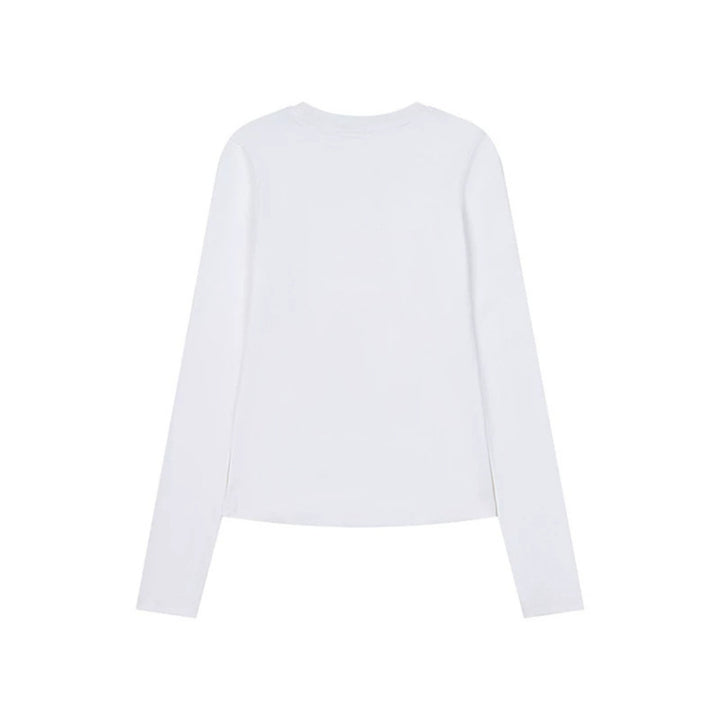 Women's Long Sleeve Shirt with Decorative Cord and Button Application Amarae