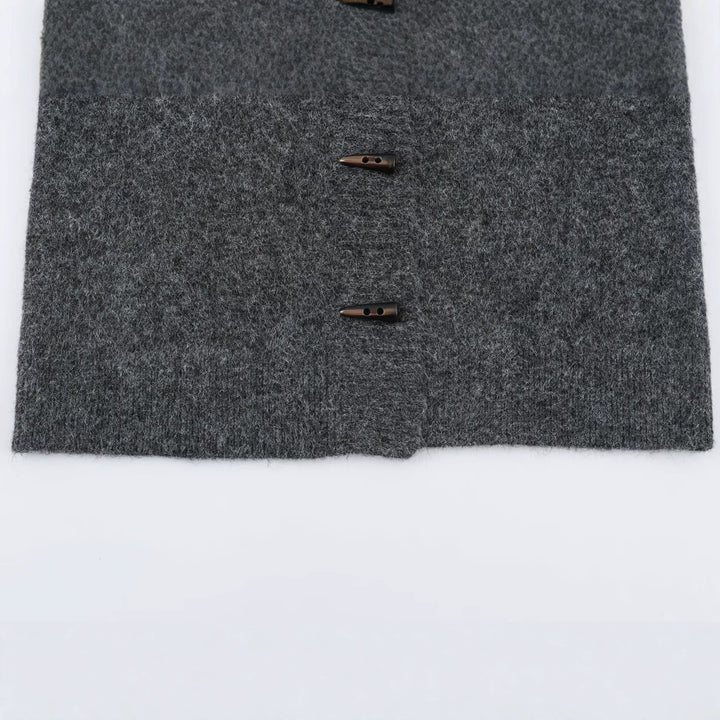 Women's Norwegian patterned wool blend duffle coat with shawl collar and toggle fastenings Amarae