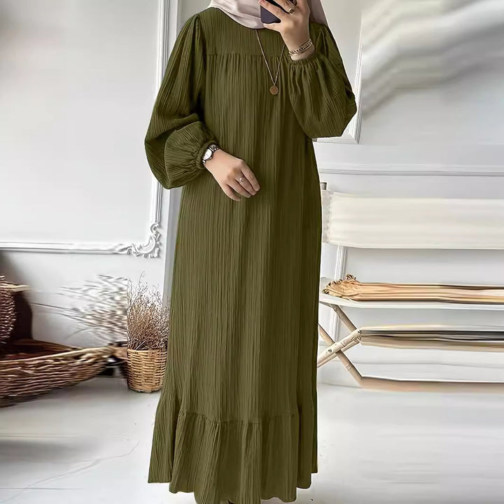 Maxi dress for ladies in lightweight cotton blend Lune London