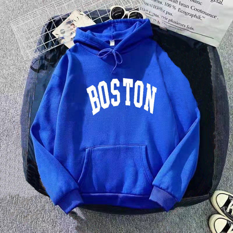 Women's hoodie with classic Boston print Chic & Stil