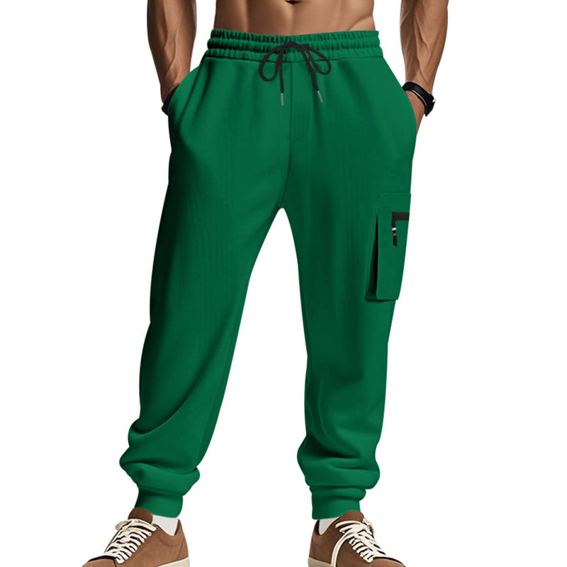 Men's cargo training pants with elastic waistband and practical pockets Lune London