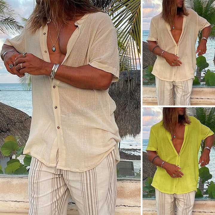 Lightweight summer shirt for men with short sleeves Lune London