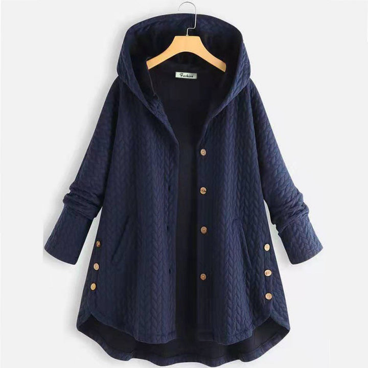 Veste à capuche décontractée pour femmes avec fermeture à boutons et poches Chic & Stil