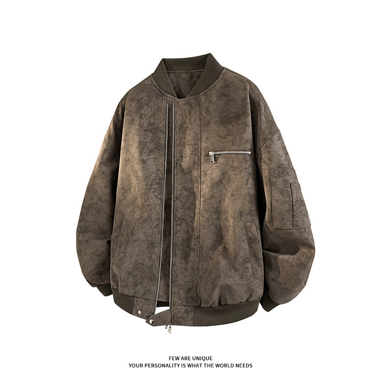 Casual oversized bomber jacket for men made from durable material with handy pockets Lune London