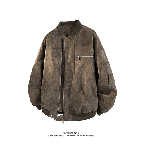 Casual oversized bomber jacket for men made from durable material with handy pockets Amarae
