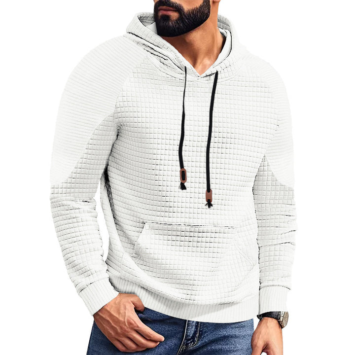 Men's hoodie with textured surface and practical kangaroo pocket Lune London