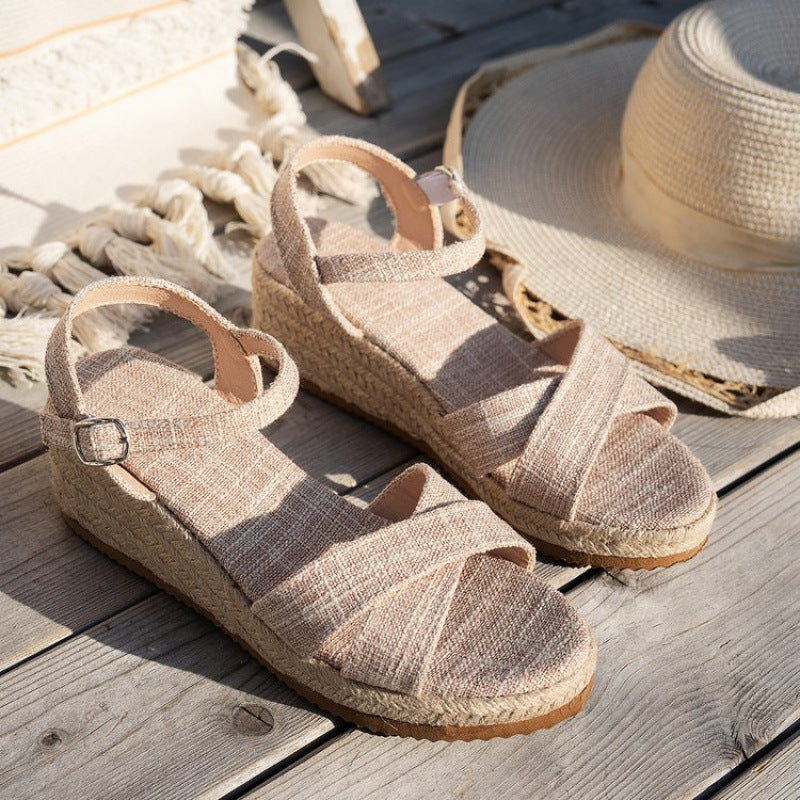 Wedge sandals for women with trendy straps and a comfortable sole Lune London