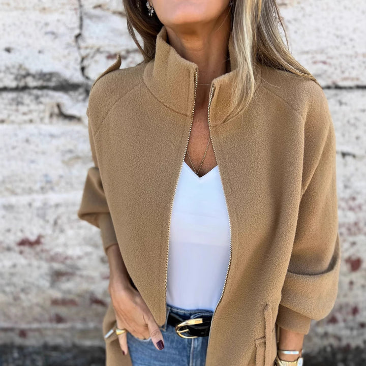 Fashionable and comfortable women's transition jacket with high collar Lune London