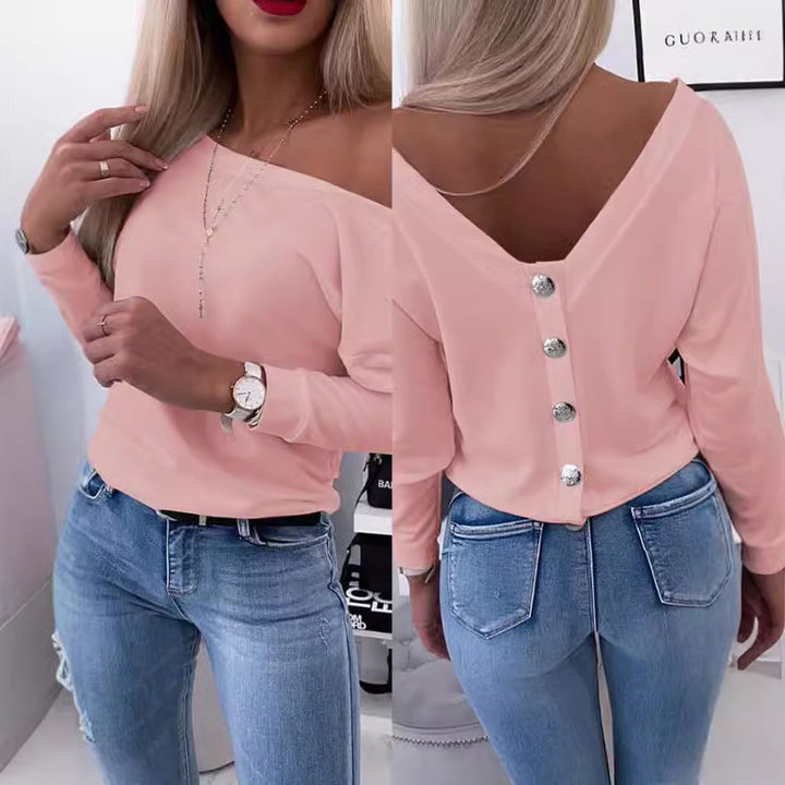 Ladies Off-Shoulder Sweatshirt Amarae