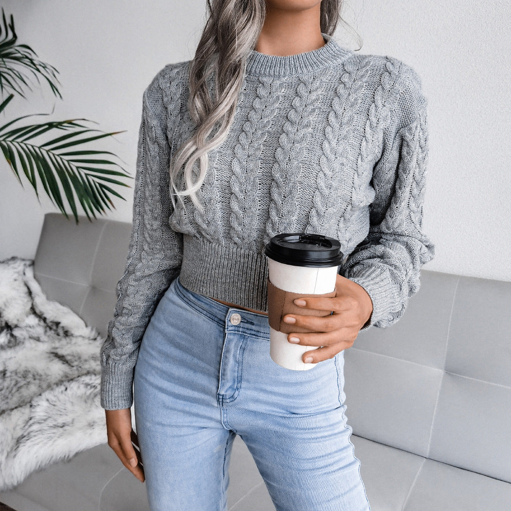 Pull en maille confortable pour femmes avec un motif en relief et une coupe ajustée Chic & Stil