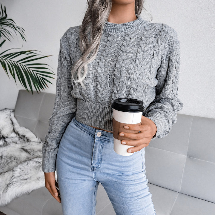 Pull en maille confortable pour femmes avec un motif en relief et une coupe ajustée Chic & Stil