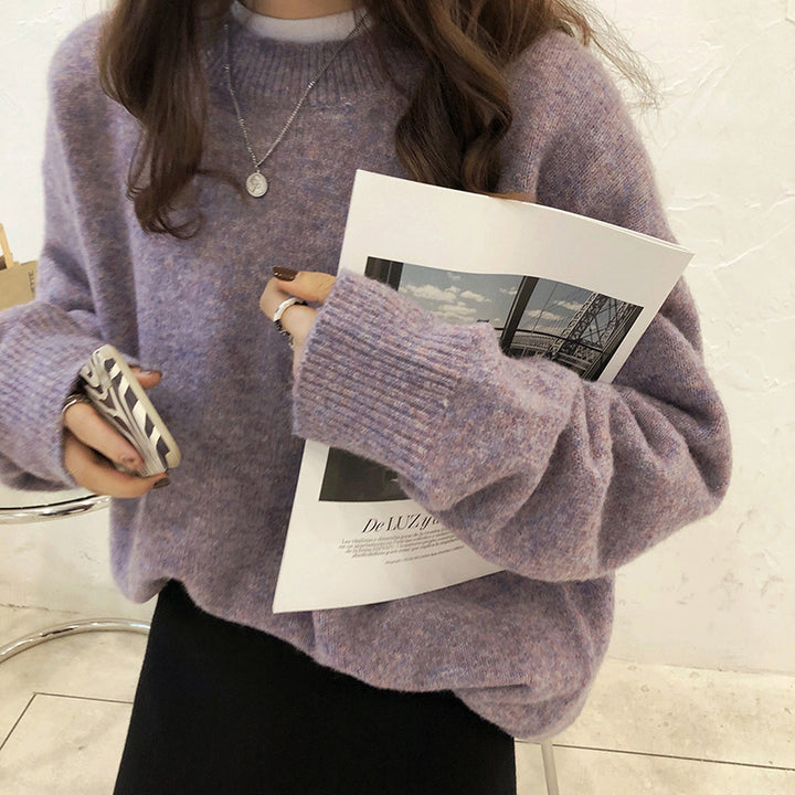 Pull en maille surdimensionné pour femme avec détails côtelés Chic & Stil