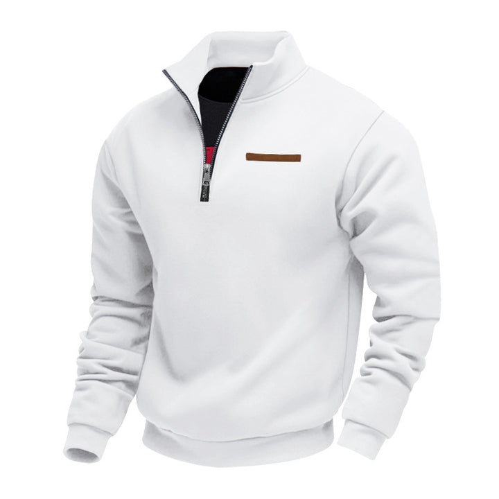 Men's trendy hoodie with half-zip and high-quality details Lune London