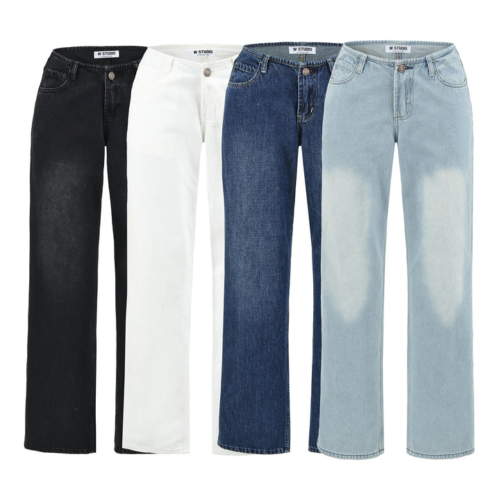 Women Highwaist Cropped Jeans with straight cut and wide leg Amarae