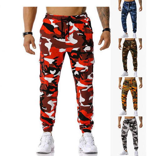 Men's cargo pants with multiple pockets and elastic waistband Amarae