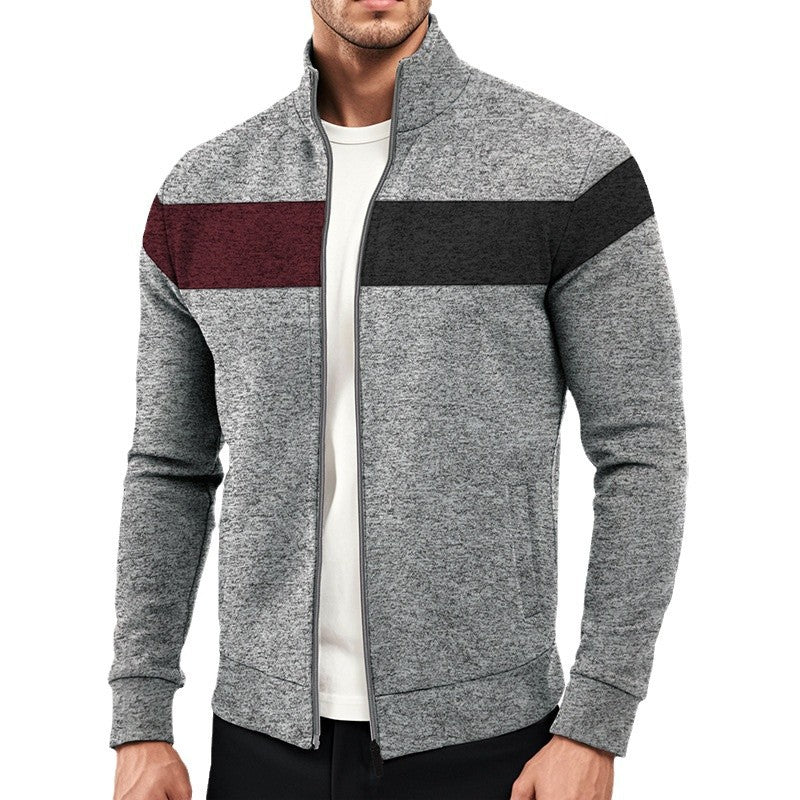 Sporty zip jacket for men with structural design Lune London