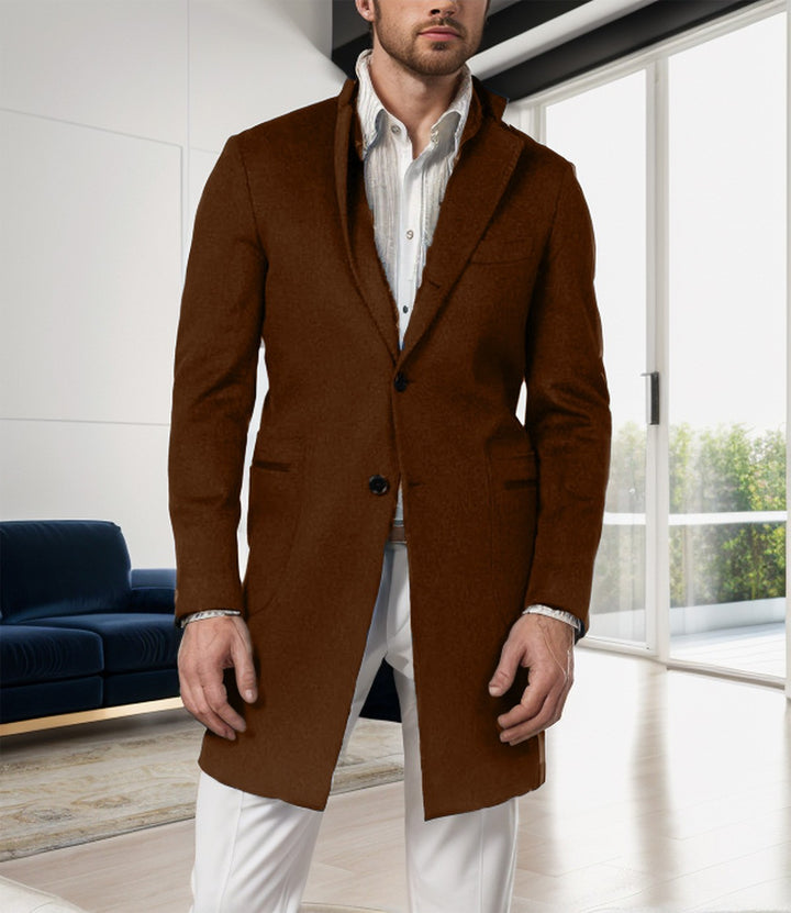 Elegant long coat for men in high-quality wool Amarae