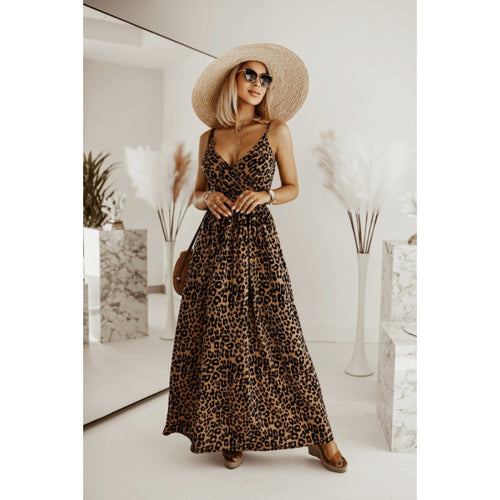 Amarae Animal Print Long Dress for Women