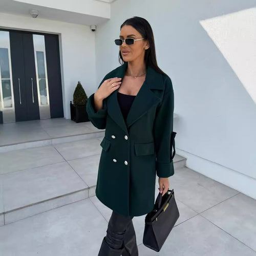 Ladies oversized blazer elegantly tailored with a double row of buttons Amarae
