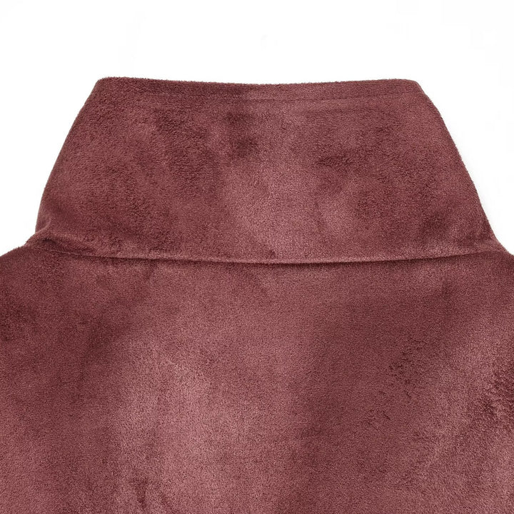 Ladies short jacket in bomber style made of suede look with high standing collar and kangaroo pockets Amarae