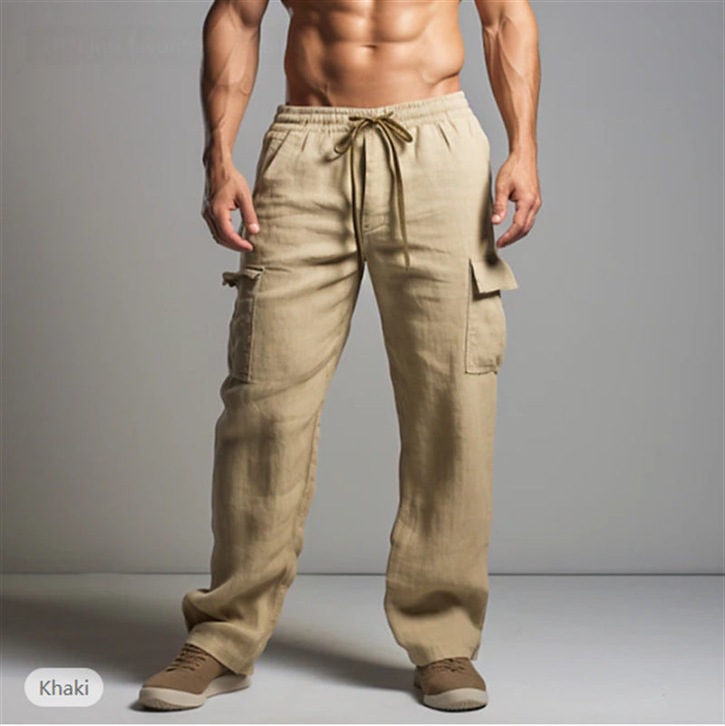 Men's cargo pants with elastic waistband and practical side pockets Lune London