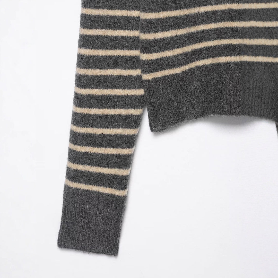 Gilet en cachemire rayé pour femmes Chic & Stil