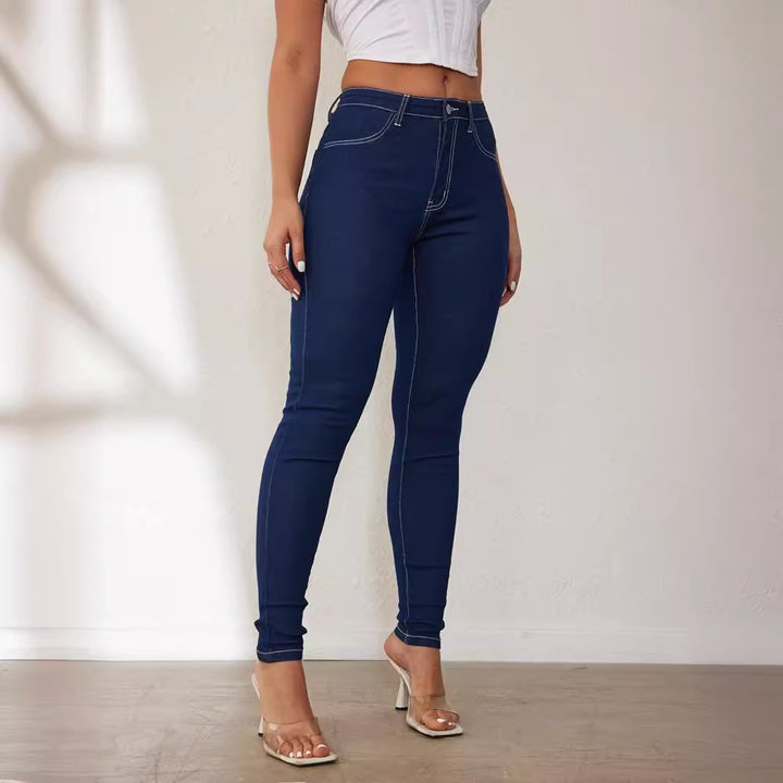 High-waisted skinny jeans for women with a fitted cut Chic & Stil