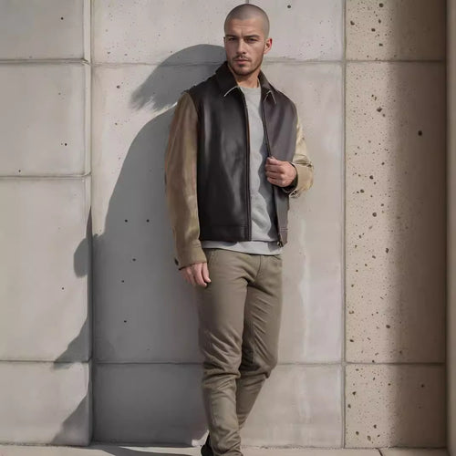 Trendy hybrid jacket for men with structured sleeves Amarae