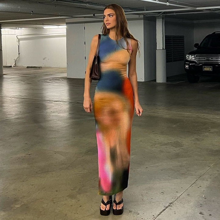 Chic and Stylish Trendy Abstract Maxi Dress for Women