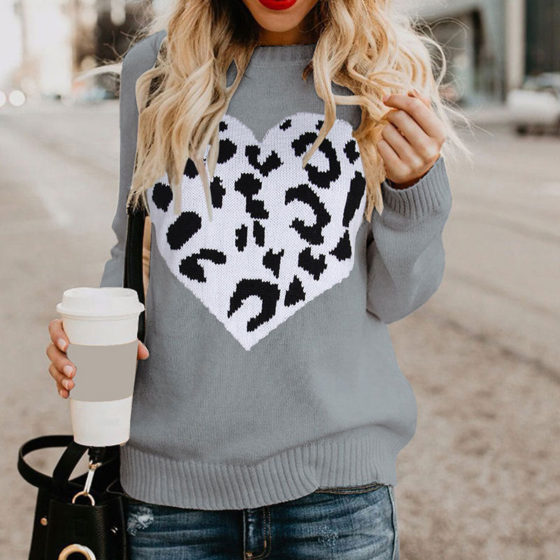 Pull femme à motif cœur Chic & Stil