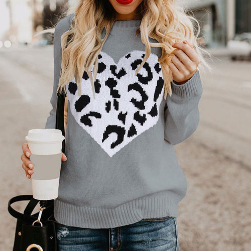 Pull femme à motif cœur Chic & Stil