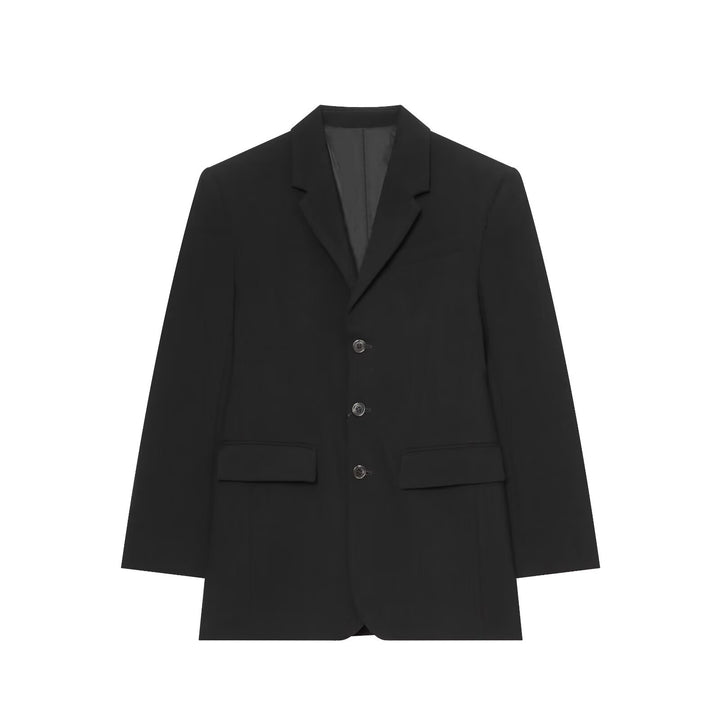 Women Single-Breasted Short Blazer with Notch Lapels, Structured Fit and Flap Pockets Amarae