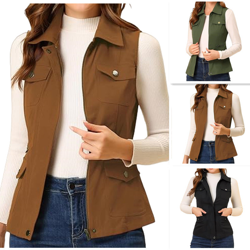 Functional camping jacket for women with pockets and zipper Lune London
