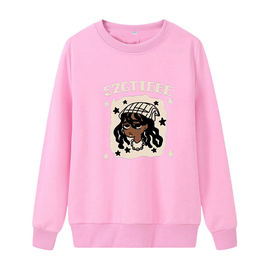 Women's casual sweatshirt with artistic print Chic & Stil