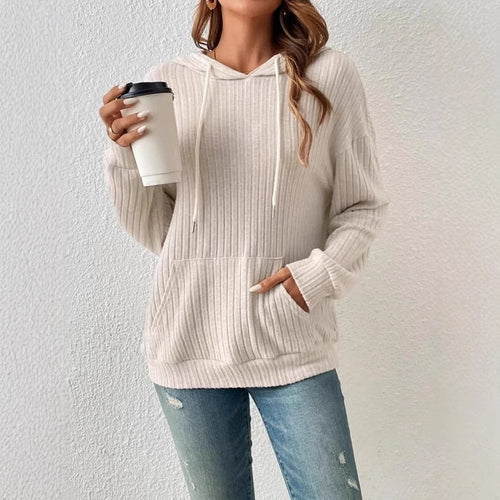 Casual sweatshirts for women with textured design and practical pockets Amarae