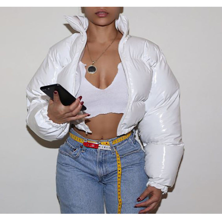 Ladies shiny quilted jacket Chic und Stil