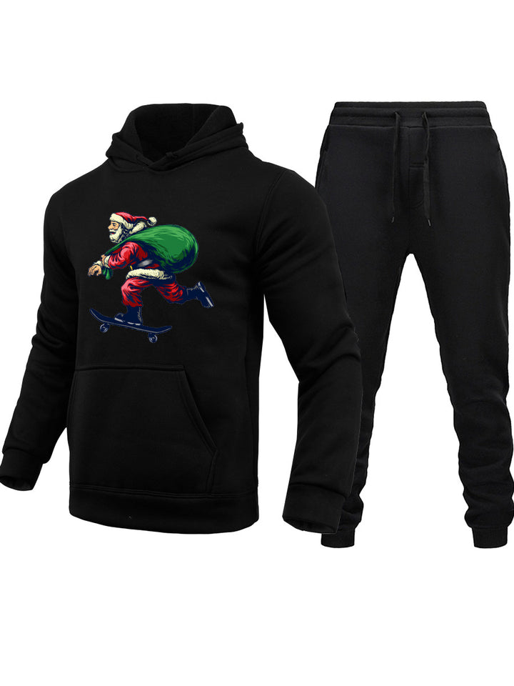 Men's Hoodie and Jogging Set with Creative Christmas Pattern Amarae