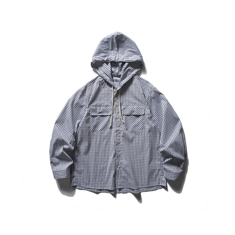 Unisex Oversized Hoodie Overshirt made of cotton blend with chest flaps and continuous button placket Amarae