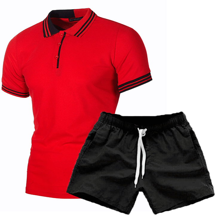 Men's polo set and shorts with trendy design and functional comfort Lune London