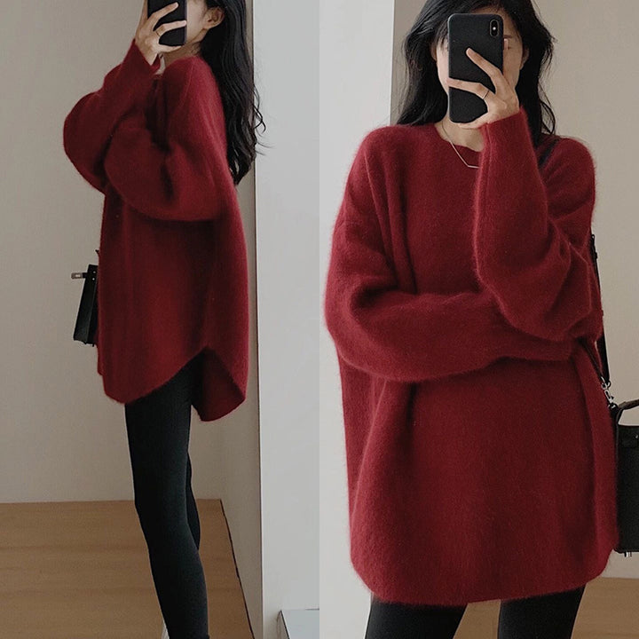 Oversized sweater for women with a casual style and a soft mohair feel Lune London